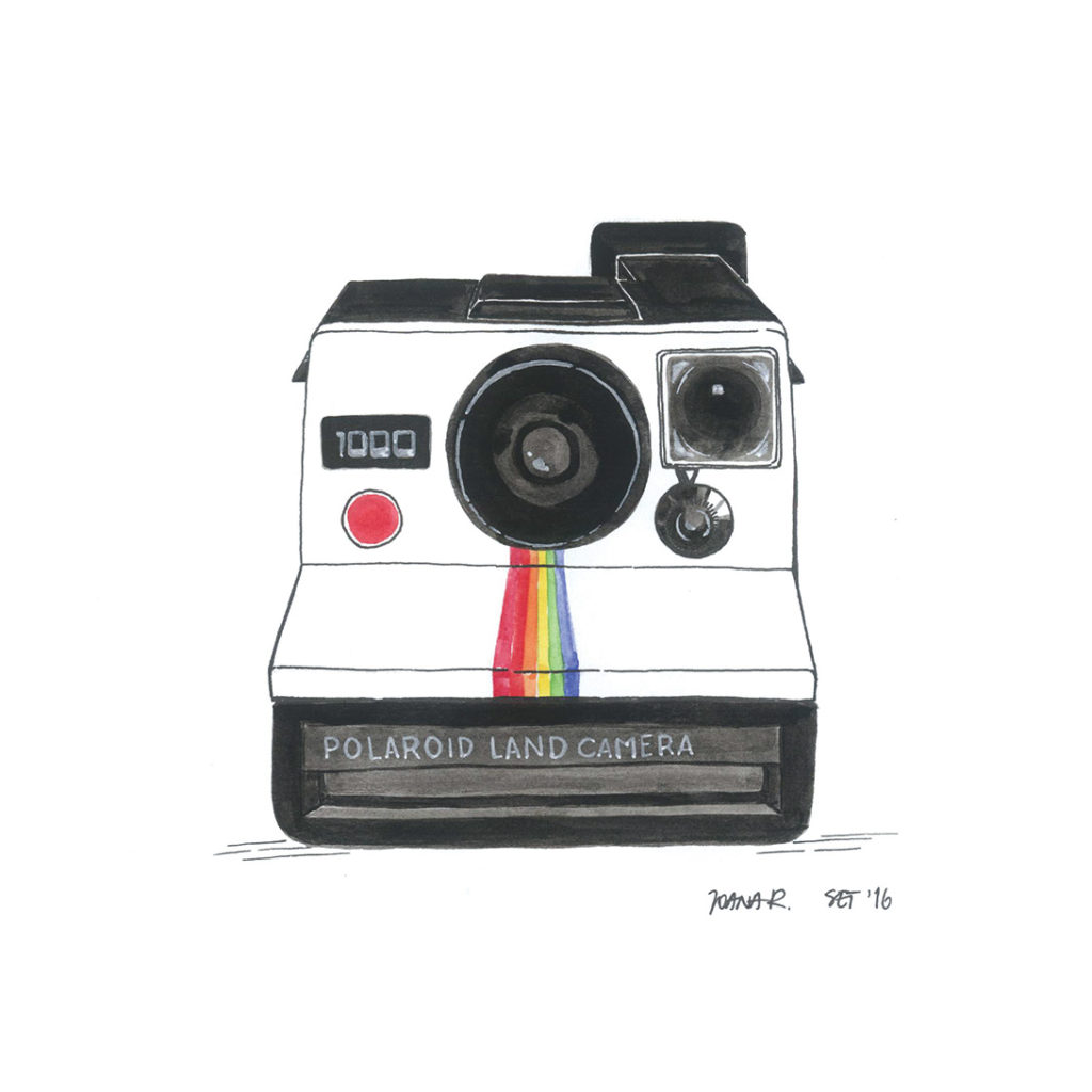 Illustrated Polaroid Land Camera 1000