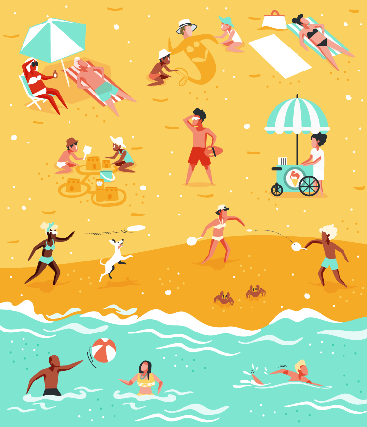 Beach vector illustration for MoveSpring.