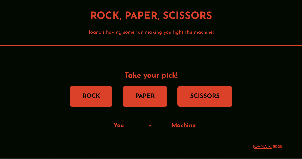 Rock, Paper, Scissors screenshot